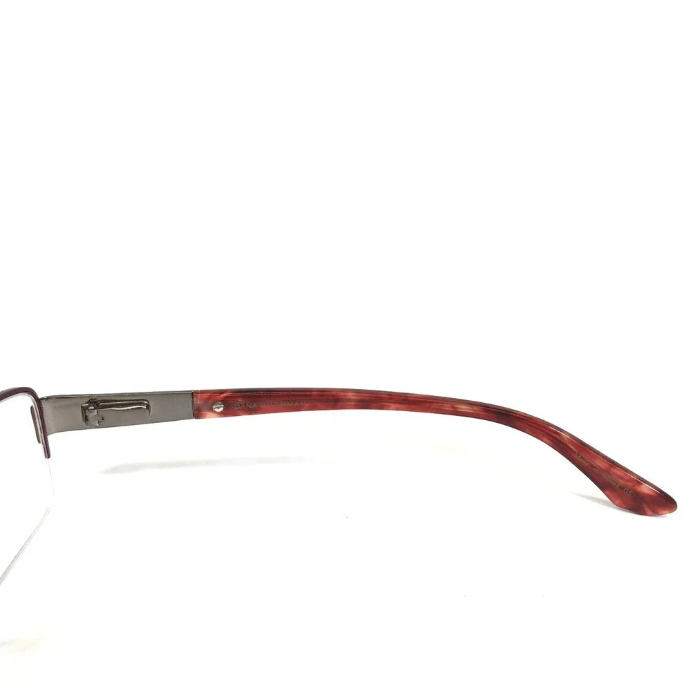 Dana Buchman Eyeglasses Frames ANNICE BU Gray Red Rectangular Half Rim 52-17-133